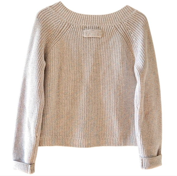 525 America Metallic Rainbow Vneckline Knit Fisherman Sweater Size Medium. - Picture 9 of 16